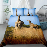 Hai toitmine 3D tekikate komplekt Kuningas Kuninganna Kahekohaline T&auml;iskohaline Kahekohaline &Uuml;hekohaline Suurus Voodipesu Komplekt EU Single 135x200cm