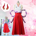 Yamato Cosplay Anime OnePiece Vest ja P&uuml;ksid Cosplay Kost&uuml;&uuml;m Yamato Nico Robin T&auml;iskasvanute komplektid Halloweeni karnevalipeo vormiriietus M