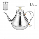 1.2/1.8L Roostevabast terasest kohvi tilgutamise kann Elegantne luika kaelaga veekeetja filtriga Induktsioonpliit Teekann Kodu Restoran Teekann