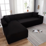 Nordic Chaise Longue elastne diivani kate &ndash; universaalne kogu hooaja padjakatte komplekt three people 190-230cm must