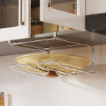 L&otilde;ikelaua hoidja Potikaane hoidja Roostevaba teras L&otilde;ikelaua alus Under Cabinet Rack black