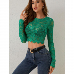 YYFS Naiste moe vabaaja kevads&uuml;gise &uuml;hev&auml;rvilise tr&uuml;kiga pikkade varrukatega O-kaelusega pluusid ja s&auml;rgid S