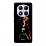Coque de t&eacute;l&eacute;phone - Maniacase - Xiaomi Redmi Note 14 Pro 5G - Souple - Noir - Manga Anime Luffy