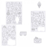 44 magnets blancs &agrave; d&eacute;corer