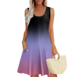 Naiste suvekleidid Taskutega varrukateta p&auml;ikesekleidid L