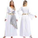 Naise Kreeka Aphrodite N&uuml;mfi Halloweeni Cosplay Kost&uuml;&uuml;m L&auml;ikiv Kellapikkade Varrukatega Maxi R&uuml;&uuml; Kleit Kirikukoori Palver&uuml;&uuml; S h&otilde;be