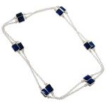 London Blue Topaz handmade 925 Sterling Silver Jewelry Necklace 36 z1d00