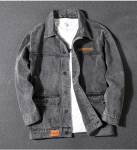 Meeste moodne lahtise l&otilde;ikega Ameerika retro teksajakk: Trendikad suured suurused t&ouml;&ouml;riided noorusliku stiili jaoks 4XL