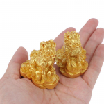 1 paar Hiina vasest Fengshui Kylin Chi-Lin Qilin jumala metsalise kuju kodukaunistuseks