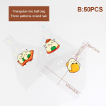 50 tk Armas joonisfilm kolmnurga riisipalli pakkimiskotile Nori Onigiri sushikott Sushi vormi valmistamisel Bento tarvikud B