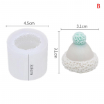 J&otilde;uluarmas k&uuml;barakujuline kook silikoonvormi pidu fondant &scaron;okolaadikommivorm 4.1x4.5cm valge
