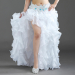 12 v&auml;rvi seksikas k&otilde;hutantsu tutu seelik lokkis seelik k&otilde;hutantsu seelik idamaine tants l&otilde;hestatud jalgadeta tantsuseelik L valge