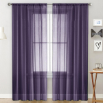 &Uuml;hev&auml;rviline kahekordse n&ouml;&ouml;riga ter&uuml;leenist poolvalgust blokeeriv marlikardin 150*250cm (Rod Pocket Single Piece)
