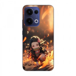Coque de t&eacute;l&eacute;phone - Maniacase - Oppo Reno 13 5G - Silicone - 3D art anime - Demon Slayer Nezuko
