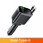 UUS 5-IN-1 100W sisset&otilde;mmatav autolaadija mobiiltelefoni USB PD Type C kaabel iPhone'ile kiirlaadimiskaabel sigaretis&uuml;&uuml;taja adapter auto tarvikud For TypeC and TypeC