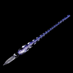 Isetehtud k&auml;sit&ouml;&ouml;maali kingituseks kastetavad t&auml;itesulepead kastmispliiatsi klaasit&auml;ite tint sinine