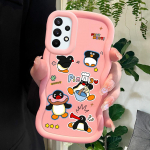 V&auml;rvitud mustriga Big Wave Edge pehmest silikoonmaterjalist Macaron telefoni&uuml;mbris, p&otilde;rutuskindel kaitsev kummist korpus Samsung Xiaomi Poco Redmi jaoks Xiaomi Poco C75 5G roosa