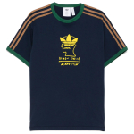 Adidas Originals X Brain Dead Koost&ouml;&ouml; SS25 Logo Kolm Triipu L&uuml;hikeste Varrukatega T-s&auml;rk Meeste Topid Tumesinine JN2412 S black