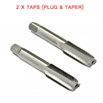 10 mm x 1 mm meetriline koonus ja pistik HSS kraani M10 sammuga masina kraani puurimist&ouml;&ouml;riist 2pcs