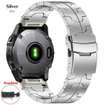 Kiirkinnitusega 22mm 26mm titaanist rihm Garmin kella Fenix E 8 AMOLED 7X 7 Pro 6X 6 jaoks, kellarihm-k&auml;ev&otilde;ru Garmin Instinct 3 45mm jaoks QuickFit 26mm h&otilde;be
