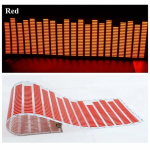 Auto esiklaasi LED heliaktiveeritud ekvalaiser neoon EL valgus muusika r&uuml;tmi vilkuv lamp kleebis stiilimine juhtplokiga 90x25cm Red
