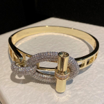 Uus horisontaalne k&auml;ev&otilde;rude komplekt seakoonusega, kerge luksus vask tsirkoonidega inkrusteeritud 19CM kuld