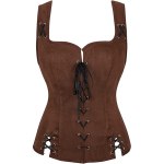 Kost&uuml;&uuml;m Naistele Keskaegne Vest Cosplay Suur Suurus Keskaegsed Bluusikomplektid Renessanss Vest Pruun Must Sinine S black
