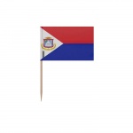 M&otilde;lgid - Mitmev&auml;rviline - Drapeau Saint-Martin - 12 cm - 100 t&uuml;kki - Plastikliim
