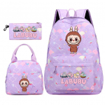 3 tk/komplekt Seljakott t&uuml;drukule kooli teismelisele &otilde;pilasele seljakott naistele seljakott l&otilde;unakottide ja pliiatsikotiga, kalasoomuste stiilis kotid