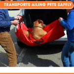 Pet Transport Stretcher Carrier Comfortable Easy to Use Cat Emergency Support for punane