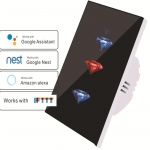 Kaug-WiFi puutetundlik seinavalgusti paneeli l&uuml;liti intelligentne h&auml;&auml;ljuhtimine(3 kanalit) US/Au