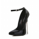 Stringivastane esinemine jalas kingad stiletto voodi seks k&otilde;rged kontsad keiserliku &otilde;e stiil terava ninaga stiletto seksikad suured kingad 46 must