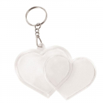CTOP 2 Porte-Clefs Coeur Acrylique Transparent