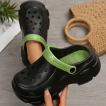 Moodsad naiste platvormpl&auml;tud suletud varbaosaga libisemiskindlad rannasandaalid naistele kerged disainjalatsid kodused slip-on pl&auml;tud slaidid naistele 36-37
