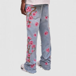 ZYLLO Meeste teksap&uuml;ksid Prindiga Sirged P&uuml;ksid Meeste Denim Jean N&ouml;&ouml;biga Taskud P&uuml;ksid Streetwear High Street Keskmise K&otilde;rgusega V&auml;rvli Auguga Spleissitud 28 sinine