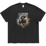 Levis X JJJJound Koost&ouml;&ouml; FW24 Kahe Hobuse Logo Prindiga &Uuml;mmarguse Kaelusega L&uuml;hikeste Varrukatega T-s&auml;rk Unisex T-s&auml;rk Must 0002F0000 S gray