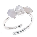 Looduslik Botswana Ahhaat 925 Sterling H&otilde;be Ehted S&otilde;rmuse Suurus Reguleeritav P7E79