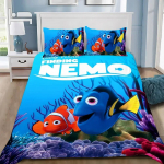 Multikas tekikott padjap&uuml;&uuml;r voodipesukomplekt Finding NemoS T&auml;iskasvanud Poiss T&uuml;druk Magamistoa kaunistus Lapsed &Uuml;he-kahekohaline Suur suurus 140x210cm 2pcs