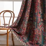 Imanqi Yun Geomeetrilised Jacquard V&auml;rvilised Poolpimendavad Kardinad K&ouml;&ouml;ki v&otilde;i Erkeraknaid Custom Size 25/sq ft