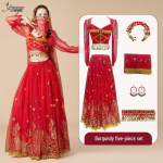 Printsess Jasmiini kost&uuml;&uuml;m naistele - Eksootiline India tantsu ja k&otilde;hutantsu riietus Large