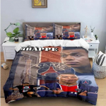 Mood Jalgpall M-Mbappe Digitr&uuml;kk Voodipesukomplekt Tekikott Tekk Voodi Noored Lapsed T&uuml;drukud Poisid S&uuml;nnip&auml;evakingitus US Twin(172x218cm)