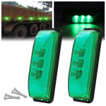 Ygmylandbb LED Veoauto K&uuml;lgm&auml;rgutuled, 24V, , 3-LED K&uuml;lgvalgusti, Auto Laiusvalgusti, 4 pieces roheline