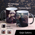 Jujutsu Kaisen Gojo Satoru v&auml;lja laienemine kahekihiline muster v&auml;rvi muutev kuumakindel tass loominguline anime kruus keraamiline veetass 420ml