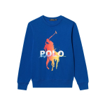 Polo Ralph Lauren Tr&uuml;kitud Mustriga &Uuml;mmarguse Kaelusega Dressipluus Meeste Dressipluus MNPOKNI16821864-401 M blue