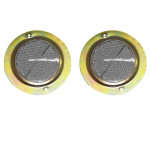 2X Valge &Uuml;mmargune Helkur Valge Terasr&otilde;ngaga | 58mm L&auml;&auml;ts | Metallalus | L&auml;bipaistev Universaalne Helkur Veoautole, Haagisele, Traktorile puhas