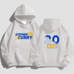 Curry Korvpall Puuvillane Tr&uuml;kitud Kapuutsikas Golden State Laste Spordikampsun Warrior Stepheni S&auml;rk Moodne Streetwear Vabaaja S