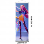 Demon Huntrix Rippuv riie Rumi Mira Zoey Tr&uuml;kitud plakat Demon h-Hunters Skrollmaal Pilt 72x25cm Seinakujundus