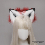 Uued Punase Rebase K&otilde;rvad Loomasaba Hundikuninga K&otilde;rvad Kassi K&otilde;rvad Peapael Kohandatud COSPLAY K&auml;sitsi Valmistatud LOL Kuldse Rebase K&otilde;rvad Anime Juukseaksessuaarid