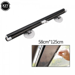 Black Auto Accessories Retractable Side Window Car Sun shade Curtain Automatic Sunscreen Roller Blinds Window Film Hot Selling 58X125 Black