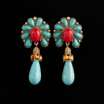 Retro Inkrusteeritud Imitatsioon T&uuml;rkiis Moodne Temperament K&otilde;rge Tundega Etniline Stiil Naiste Kohus Niche K&otilde;rvar&otilde;ngad